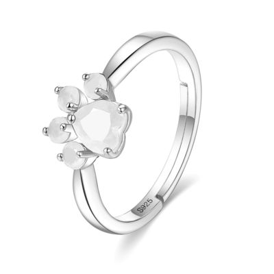 0.9 ซม. 2.05 กรัมแหวนเครื่องประดับเงินแท้ 10k ทอง cat Claw Rings