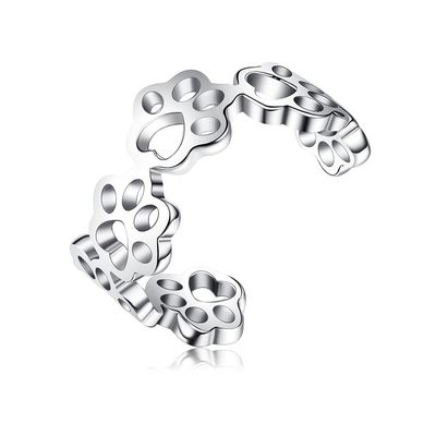 Pet Paw S925 แหวนเงินเปิดแฟชั่นผู้ชายและผู้หญิง Rings