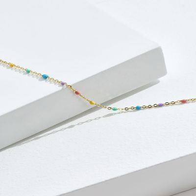 21.2 ซม. 0.8 กรัมสร้อยข้อมือสายรุ้งสีเงินสร้อยข้อมือ Unisex Cubic Zirconia สร้อยข้อมือ S925