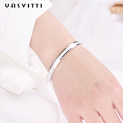 0.08oz 2in สร้อยข้อมือเงินแข็ง S925 OEM สร้อยข้อมือสตรีปรับได้