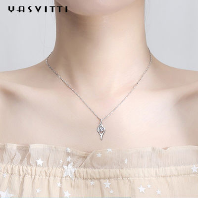 8g 28mm Angel Feather สร้อยคอ Silver Hypoallergenic Sterling Silver Necklace