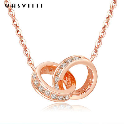 สร้อยคอโซ่เงิน 6.7X8.2mm 2.08g 18k แผ่น Double Loop Necklace
