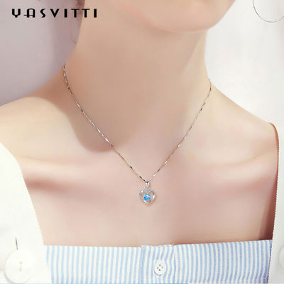 210mm 0.15oz 14k Gold Gemstone Crystal Necklace Festival จี้หัวใจเงิน ODM