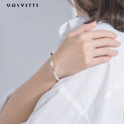 0.06m 4.5g สร้อยข้อมือคู่รักสร้อยข้อมือเงินแท้กำไลข้อมือ ODM