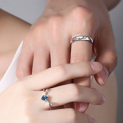 4.13mm 1.68g แหวนเครื่องประดับเงินสเตอร์ลิง S990 คู่หมั้น Silver Zircon Classic Ring