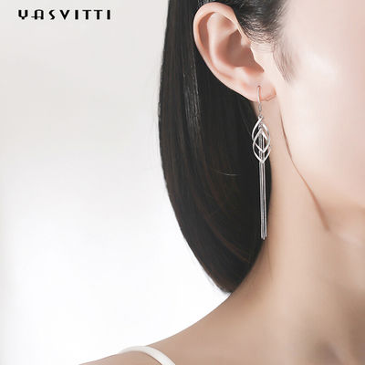 7.5x1.1cm 3.5g ต่างหูสไตล์โบฮีเมียน OEM Valentine Gold ต่างหู Hooks