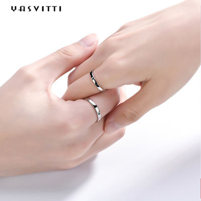 2gram 0.07oz Sun And Moon Rings 3A zircon Simple Sterling Silver Ring