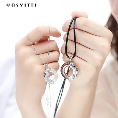 22in Chain 1.62g Dragon Phoenix สร้อยคอคู่หมั้นเงินแท้ 925 จี้SGS