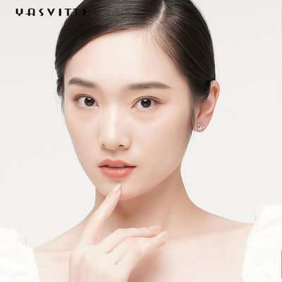 2.87g 0.39in สเตอร์ลิงเงินต่างหูสตั๊ด ODM สีขาว 925 เงินสเตอร์ลิงสตั๊ด