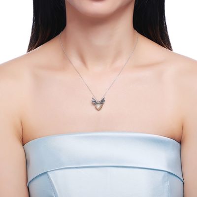 1.48ft 3.93g ชุดเครื่องประดับเงินแท้ 14K Gold Plated Bee สร้อยคอจี้