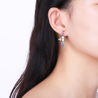 ของขวัญเพชรต่างหูเครื่องประดับเงิน
