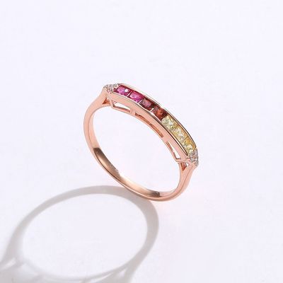 hypoallergenic 0.14cm 2 กรัมแหวนเครื่องประดับเงินสเตอร์ลิงแหวนคริสตัล