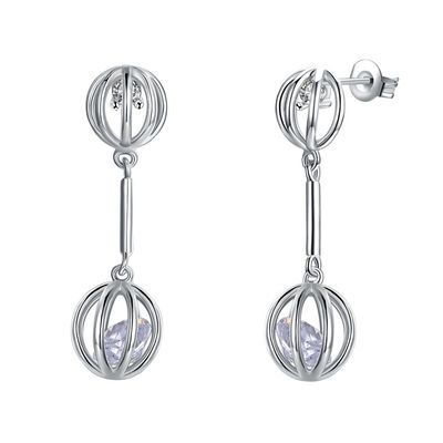 0.12 ออนซ์ 2.8X0.8 ซม. ต่างหูไพลินสตั๊ดโลหะผสมเพทายหินEarrings