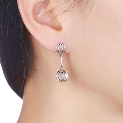 0.12 ออนซ์ 2.8X0.8 ซม. ต่างหูไพลินสตั๊ดโลหะผสมเพทายหินEarrings