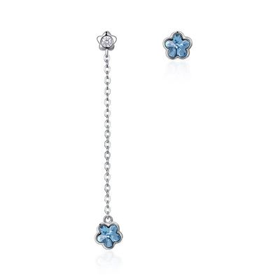 2.3in 3.7g ต่างหูพู่ห้อย Unisex Alloy Drop Diamond Flower Earrings