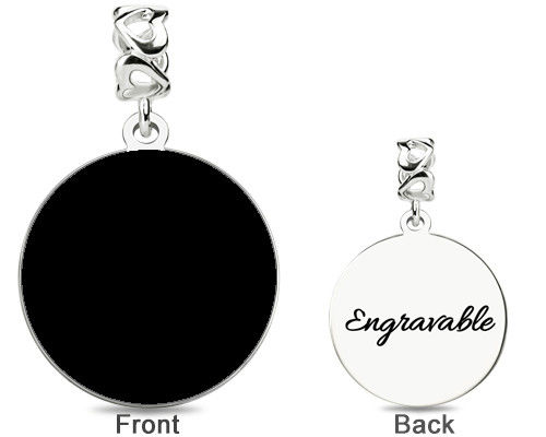 0.04lb 1.75 ซม. สร้อยข้อมือเงินที่กำหนดเองแฟนนิกเกิลฟรี Circle Charm Bracelet