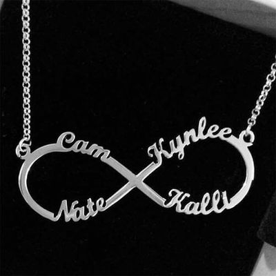 15.7in Infinity Custom Silver สร้อยคอ