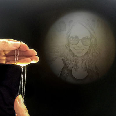 0.28in 0.17oz สร้อยคอเงินที่กำหนดเองแฟนสร้อยคอภาพโปรเจ็กต์ ODM