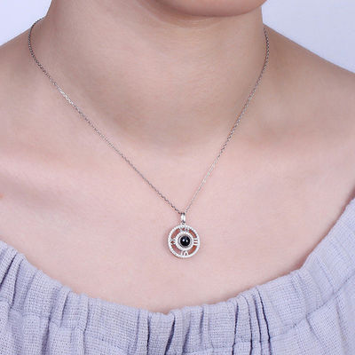 0.28in 0.17oz สร้อยคอเงินที่กำหนดเองแฟนสร้อยคอภาพโปรเจ็กต์ ODM